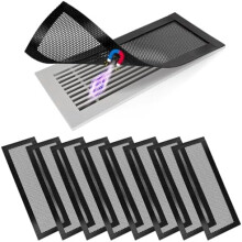 8 magnetische Bodenlüftungsabdeckungen (4x12"), PVC-Gewebe für Wände/Decken/Böden im Wohnbereich – fängt Schmutz auf, kompatibel mit