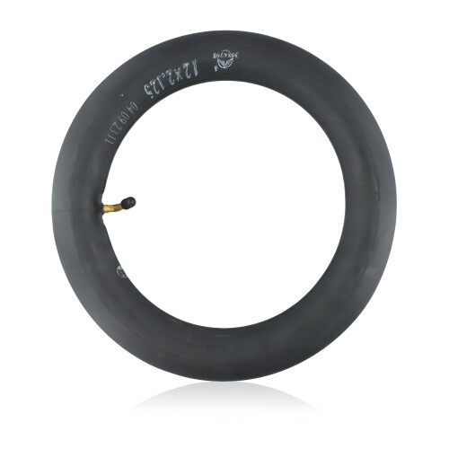 Câmara de ar de 12 polegadas (12 1/2 x 2 1/4 polegadas - 62-203) para scooters e bicicletas elétricas, borracha, boca reta e curva, preta, 115 g. 1