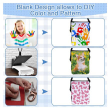 4 St Sublimation Bags Sublimation Crossbody Bag Blanks Sublimation Axelväska Sublimation Blank Bag för Födelsedag