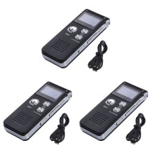 3X Grabadora de Voz 8G, Reproductor MP3 con Reducción de Ruido de Alta Definición, Adecuado para Reuniones y Otras Ocasiones