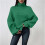 Damen-Langarm-Strickpullover Grün Herbst Winter 2