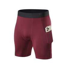 Compressieshorts voor heren met zakje, spandex hardloopshorts, sportieve, atletische workoutshorts, prestatieondergoed.