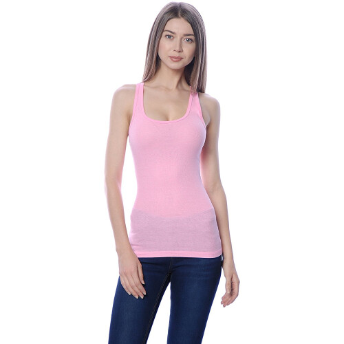 Γυναικεία & Plus μπλουζάκια γυμναστικής Cami Racerback με ριμπ ύφανση από βαμβάκι 1