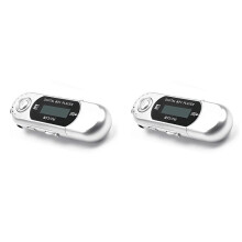 2X MP3 Player USB 2.0 Small Flash Drive Multilanguage LCD Music Player with 3.5mm Audio Jack Automatic Shutdown(A)