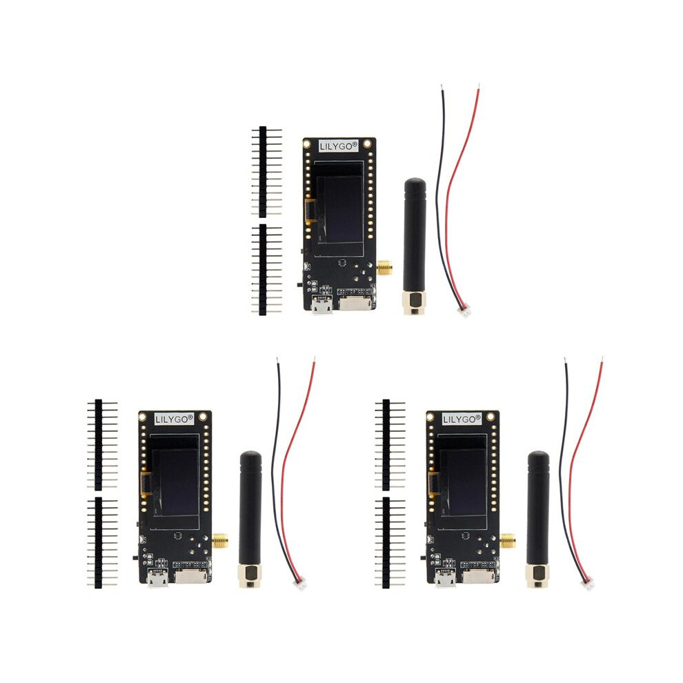 3X Lilygo Lora32 V2.1 Esp32 Development Board With Wifi, 0.96 Inch Oled Display 868Mhz Lora32 V2.1 4714140336092
