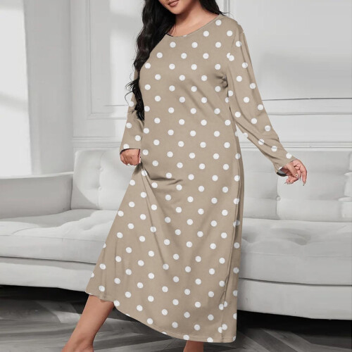 Camicie da notte lunghe da donna, pigiami comodi e larghi, camicie da notte a maniche lunghe
