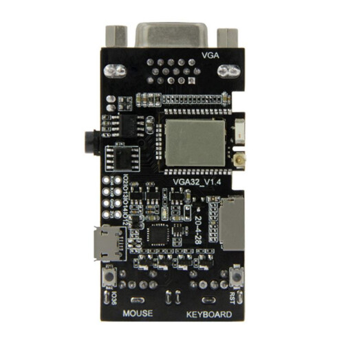 4X FabGL VGA32 VGA ESP32 PSRAM Module V1.4 Controller PS/2 Mouse Keyboard  Library Game ANSI/VT Terminal 1