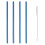 4er-Pack Edelstahl-Trinkhalme, 26,7 cm, blau 1