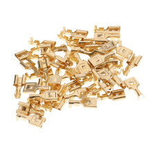 50 buc. terminale din alamă cu blocare pentru cablu, tip lopă femelă, 7,8 mm