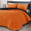 Queen Comforter Set Orange Black 3-Piece All-Season 1