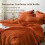 Burnt Orange Twin Comforter Set Microfiber 2-Piece 3