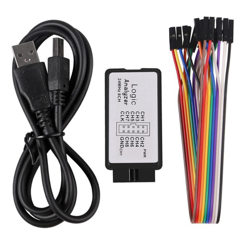 20 Sets USB Logic Analyzer 24MHz 8 Channel 24M/Seconds Logic Analyzer Debugger for ARM FPGA Logic Analyzer Logic 24M 8CH 2