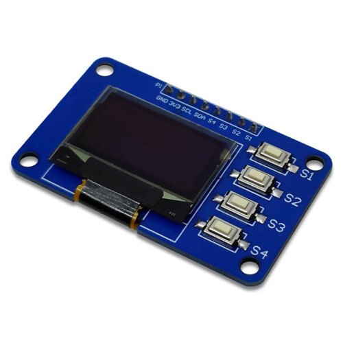 2X Modulo Display OLED da 0,96 Pollici 12864 Modulo Schermo con Matrice e Tastiere A 4 Tasti IIC 1