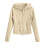 Damen-Herbstmantel, Kapuzenpullover, Langarm-Cardigan, schmal geschnittener, kurzer Freizeitpullover 4
