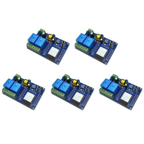 5X ESP32 Relay Module Dual Channel WiFi  Relay Module ESP32-WROOM Secondary Development Board for