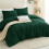 Donker smaragdgroene microvezel dekbedset, 3-delig 5