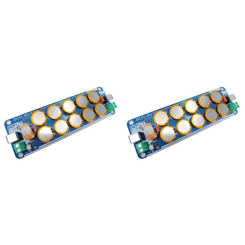 2X 5V-48V 10A Supercapacitor Filter Board Linear Switching Power Supply for Raspberry Pi Headphone Amplifier