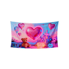 Tapisserie Cœur de la Saint-Valentin 180 x 114 cm (71 x 45 po) en polyester