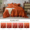 Burnt Orange Twin Comforter Set Microfiber 2-Piece 7