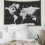 Tapeçaria Mapa Mundi Branca 92,5x70,9 polegadas 5