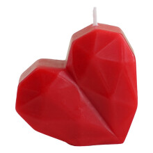 Bougies parfumées artisanales en forme de cœur rouge et de rose (lot de 4)