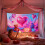 Valentinstag-Herz-Wandteppich, 71 x 45 Zoll, Polyester 2