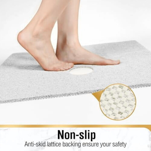 Vierkante antislip douchemat van PVC, 24x24 inch 2