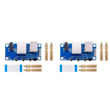 2X para Orange Pi Zero 2 W Placa de Expansión Placa de Interfaz Puerto de Red de 100 M+USB 2.0+Interfaz de Audio y Vídeo Analógico