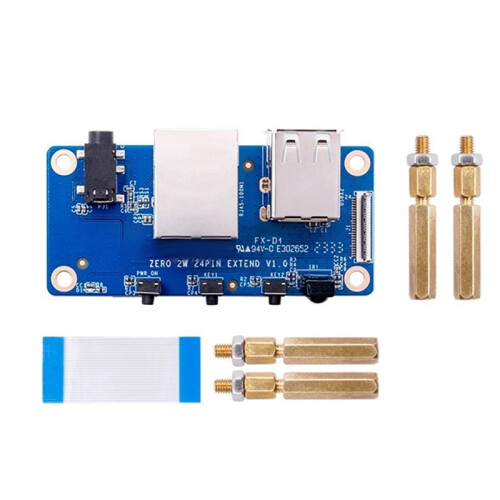 2X para Orange Pi Zero 2 W Placa de Expansão Placa de Interface 100M Porta de Rede+USB 2.0+Interface Analógica de Áudio e Vídeo 1