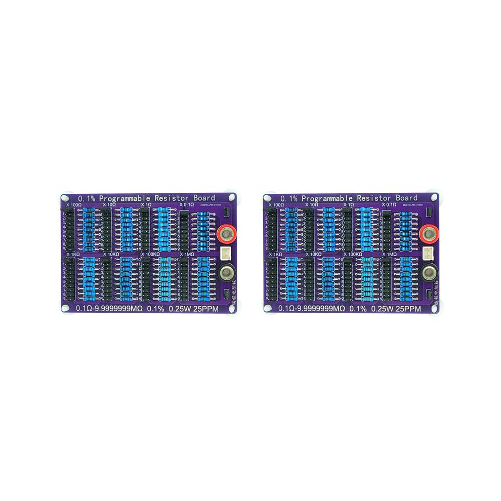 2X 0.1Î©-9.9999999Mî© 0.1% 0.25W 25Ppm Programmable Resistor Board Resistance Tolerance 0.1% High Precision 8-Segment 6034264360871
