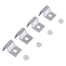 TOYMYTOY 4Pcs Stainless Steel Fish Tank Acrylic Clips for Easy Aquarium Glass Cover Support Plated Silver