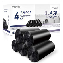 Sacs poubelle noirs de 4 gallons (220 unités) 18 x 20 pouces