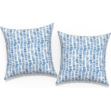 Housses de coussin d'extérieur 45 x 45 cm (lot de 2) Bleu galet