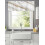 Gray Gradient Marble Valance with Gold Stripe 60x18in 8