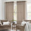 Taupe Linen Blend Curtains 72" L, 2 Panels 2
