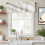 Gray Gradient Marble Valance with Gold Stripe 60x18in 2