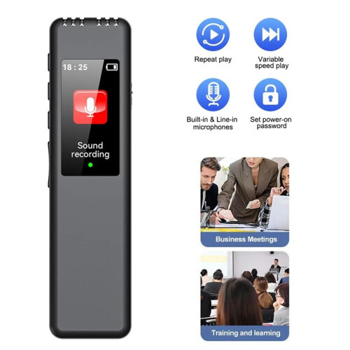 Digital Voice Recorder Support 128G  Card Portable MP3 Player Recorder with 512Kbps Denoise Recording Work Interview 2