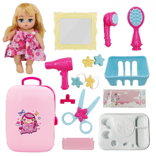 Little Princess Doll Dressing Backpack with 16 Accessories