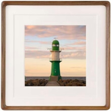 Natural 10x10 Picture Frame Wood with 6x6/8x8 Mat,Square Wall Photo Frames 10 by 10 Made of Solid Walnut Wood for Tabletop Gallery Wall Hanging