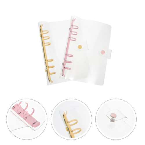 Clear A6 6-ring binder cover notebook 1
