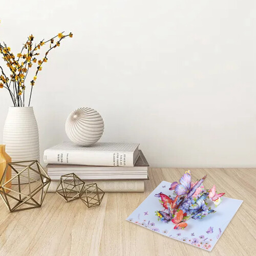 Κάρτα Κήπου Up Κάρτες Up Κάρτες Fly Out Effect Elegant3D Ευχετήρια Κάρτα Λουλουδιών για την 2