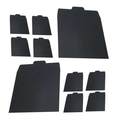 50 Pcs CD Paper Sleeves Clear Cases Storage Holder Covers Black