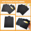 50 Pcs CD Paper Sleeves Clear Cases Storage Holder Covers Black 3