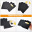 50 Pcs CD Paper Sleeves Clear Cases Storage Holder Covers Black 7