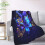 Schmetterlings-Fleecedecke Blau 50" x 40" 2