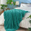 Teal Fleece Throw Blanket 50x60 Inches 3