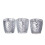 Castiçais BalsaCircle de vidro prateado para velas votivas, 7,6 cm (3 polegadas) 5