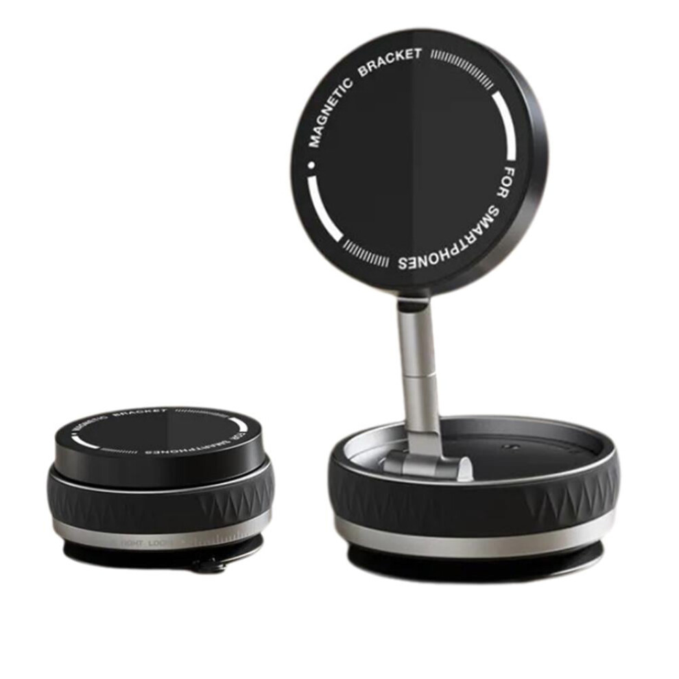 Magnetic Vacuum Suction Phone Mount 360 Foldable Rotation For All Smartphones White 9110895516973