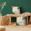 Μαξιλαροθήκες Boho 20x20, Σετ 2 τεμαχίων, Θήκες Μαξιλαριών από Λινό Πράσινο Φύλλο για 2