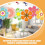 Flower Party Decorations Colored Paper Cutouts 1 Set 8
